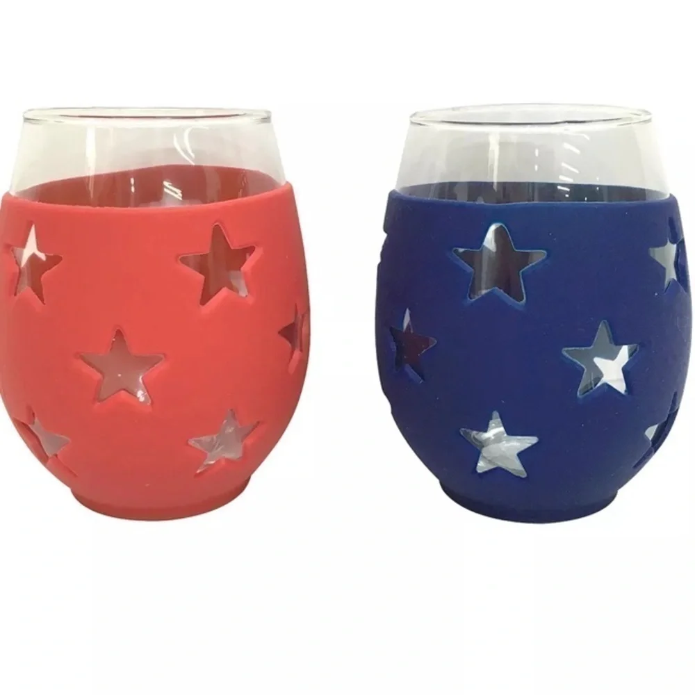 Celebrate Together™ Americana 2-pc. Stars Stemless Wine Glass Set - 2 sets